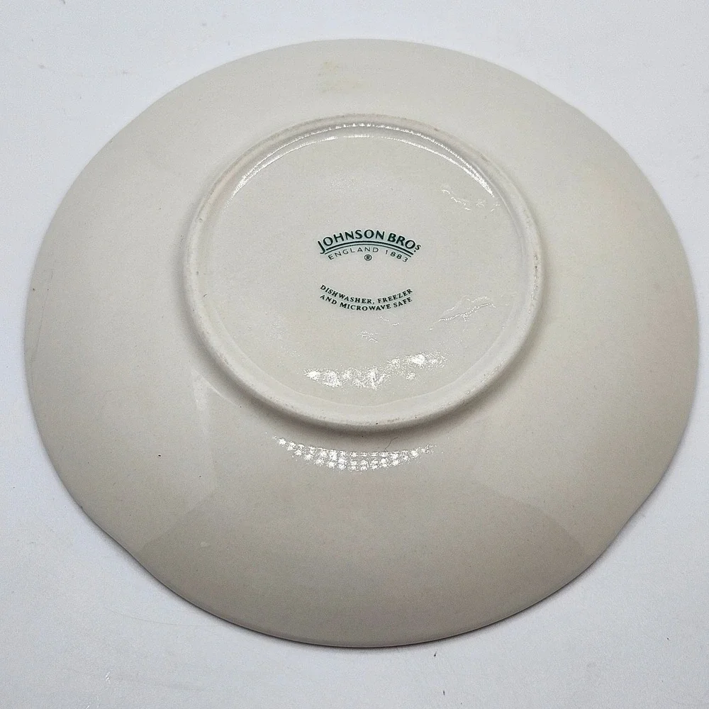 Vintage Johnson Bros Old‎ Britain Castles Pink Transferware Tea Saucers Set of 4